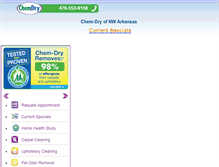 Tablet Screenshot of chemdrynwarkansas.com